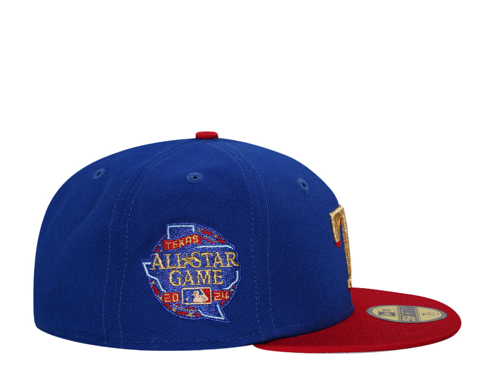 New Era Texas Rangers All Star Game 2024 Gold Two Tone Edition 59Fifty Fitted Cap