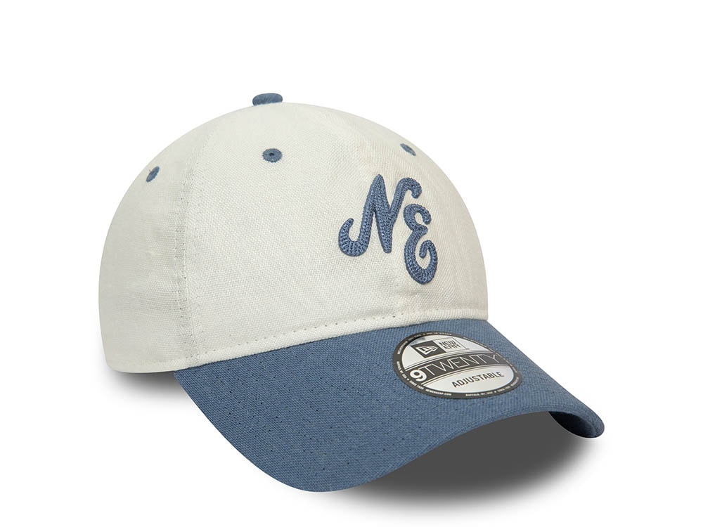 New Era Linen Script Blue 9Twenty Strapback Cap