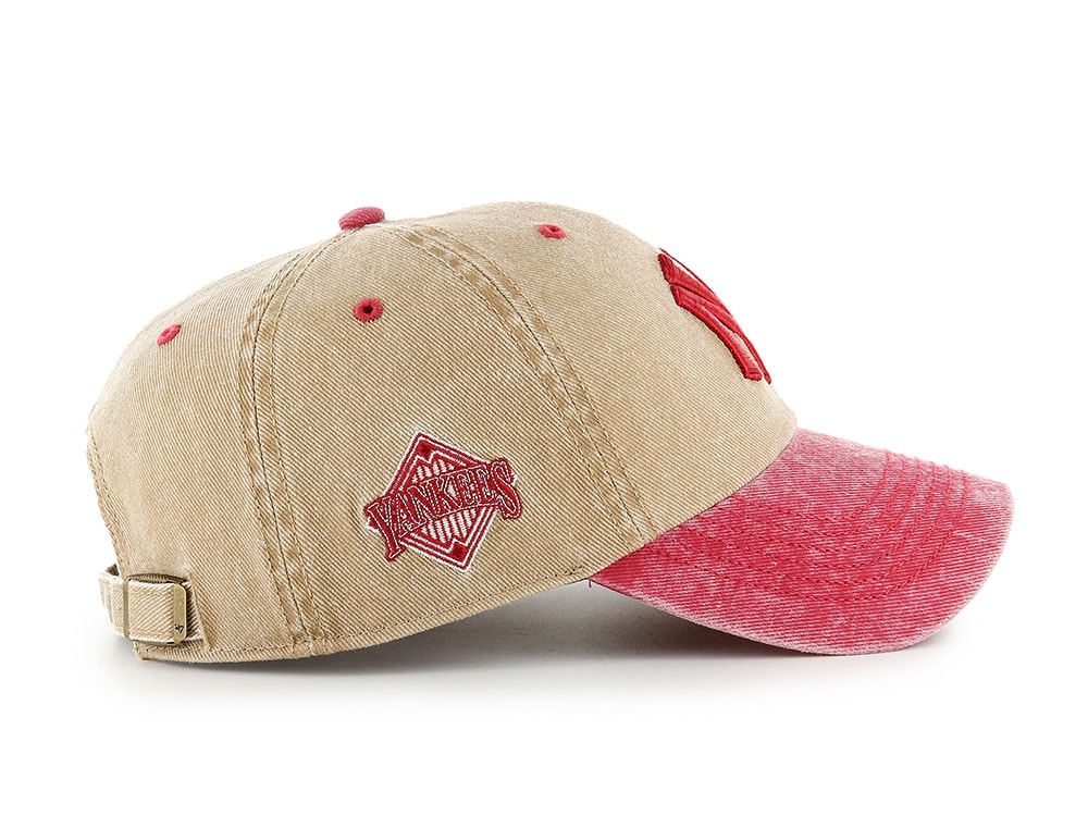 47Brand New York Yankees Cooperstown Khaki Eldin Edition Clean Up Strapback Cap