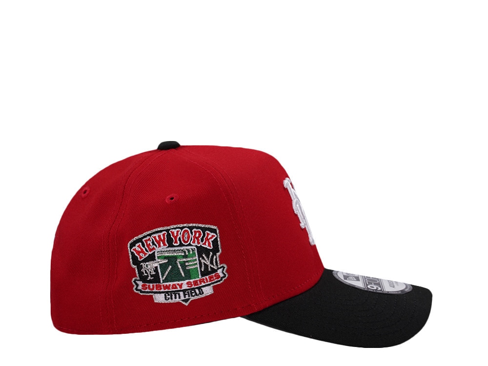 New Era New York Mets Subway Series Scarlet Two Tone Edition 9Forty A Frame Snapback Cap