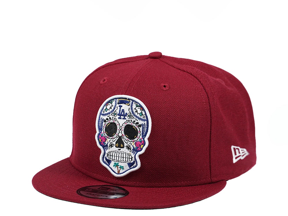 New Era Los Angeles Dodgers Skull Edition Red 9Fifty Snapback Cap