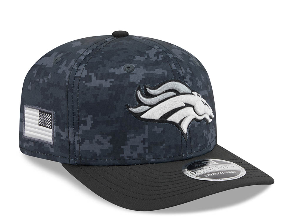 New Era Denver Broncos NFL Salute to Service 2026 Digi Camo Black 9Seventy Stretch Snapback Cap