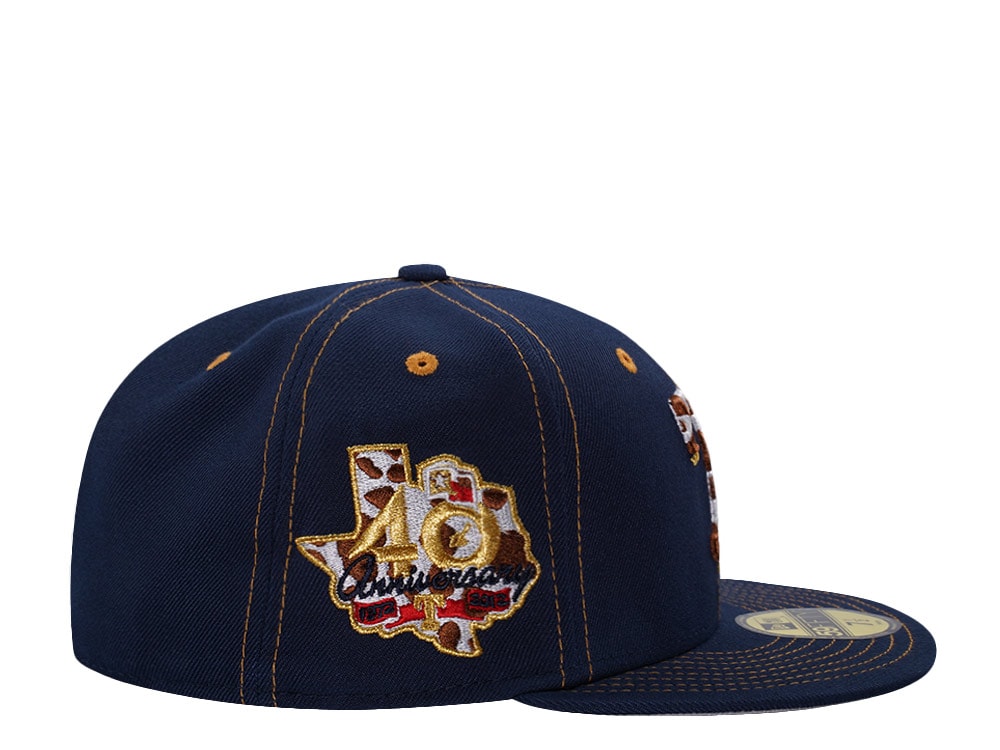 New Era Texas Rangers 40th Anniversary Ocean Blue Prime Edition 59Fifty Fitted Cap