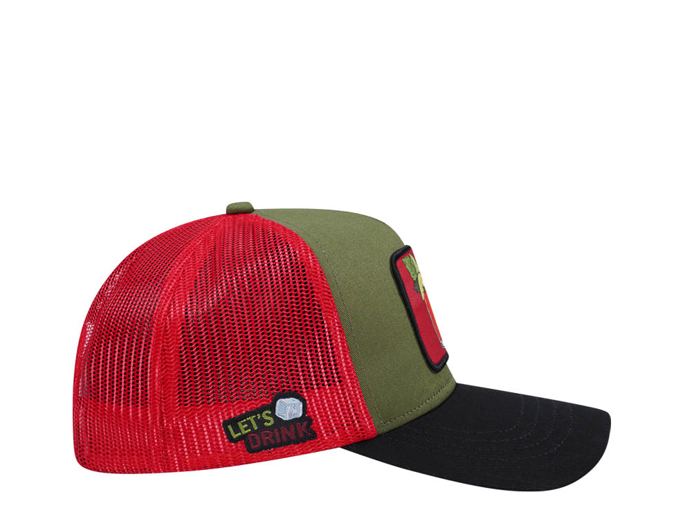 Capslab Cocktails Bloody Mary Green Black Red Trucker Snapback Cap
