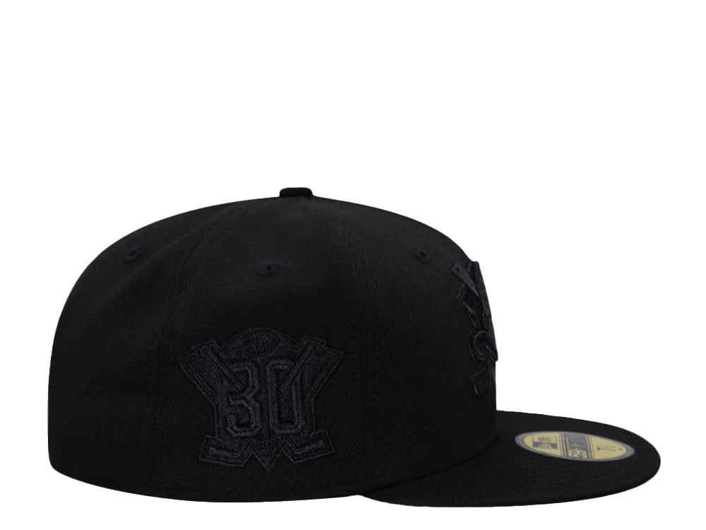 New Era Anaheim Ducks 30th Anniversary Black Out Pink Edition 59Fifty Fitted Cap