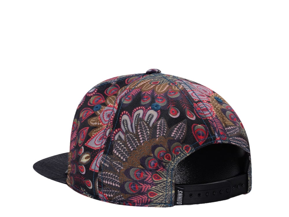 Djinns Peacock Linen Multicolor 6 Panel Snapback Cap