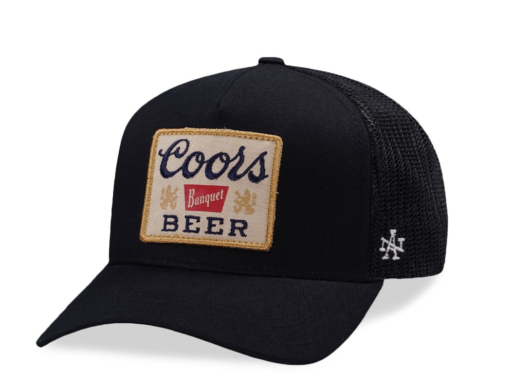 American Needle Coors Beer Black Valin Edition Trucker Snapback Cap