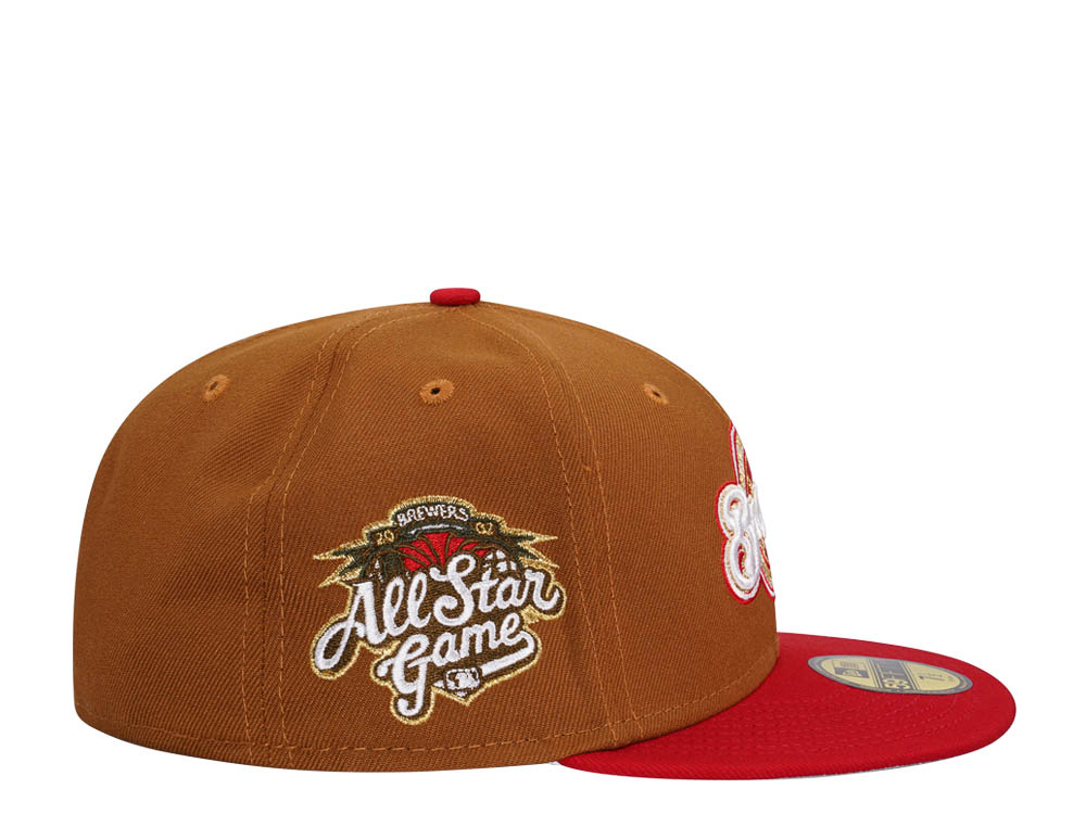 New Era Milwaukee Brewers All Star Game 2002 Malty Red Two Tone Edition 59Fifty Fitted Cap