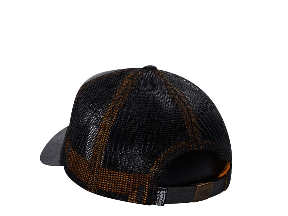 Von Dutch Oval Patch Dark Gray Trucker Snapback Cap