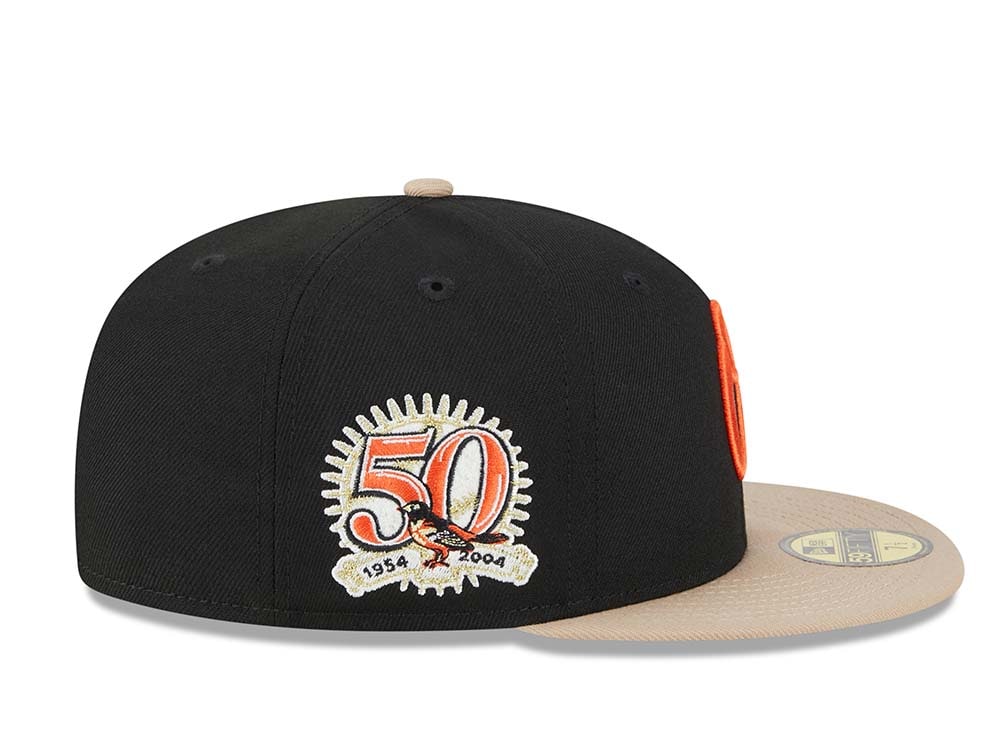 New Era Baltimore Orioles 50th Anniversary Varsity Pin Two Tone Edition 59Fifty Fitted Cap