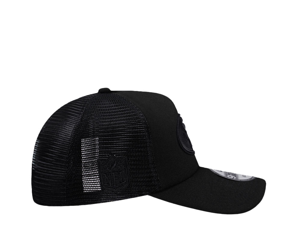 New Era San Francisco 49ers Black Foam Trucker 9Forty A Frame Snapback Cap