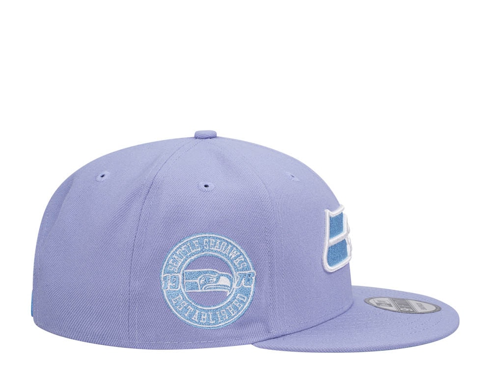 New Era Seattle Seahawks Established 1976 Purple Light Blue Edition 9Fifty Snapback Cap
