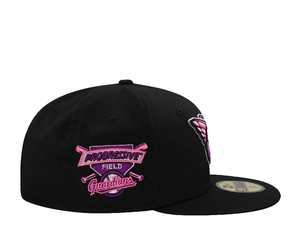 New Era Cleveland Guardians Progressive Field Magenta Black Prime Edition 59Fifty Fitted Cap