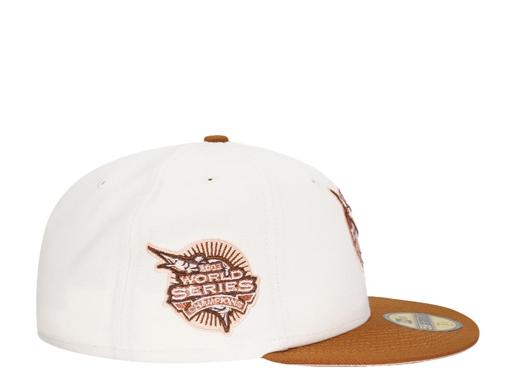 New Era Florida Marlins World Series 2003 Cream Peach Copper Two Tone Edition 59Fifty Fitted Cap
