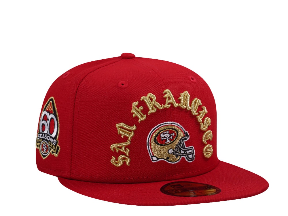 New Era San Francisco 49ers 60th Anniversary Scarlet Prime Edition 59Fifty Fitted Cap
