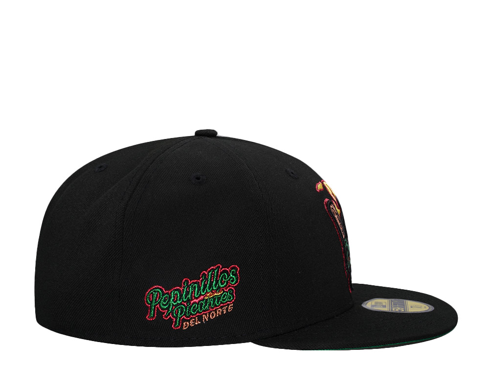 New Era Great Lakes Loons Pepinillos Picantes Black Throwback Edition 59Fifty Fitted Cap
