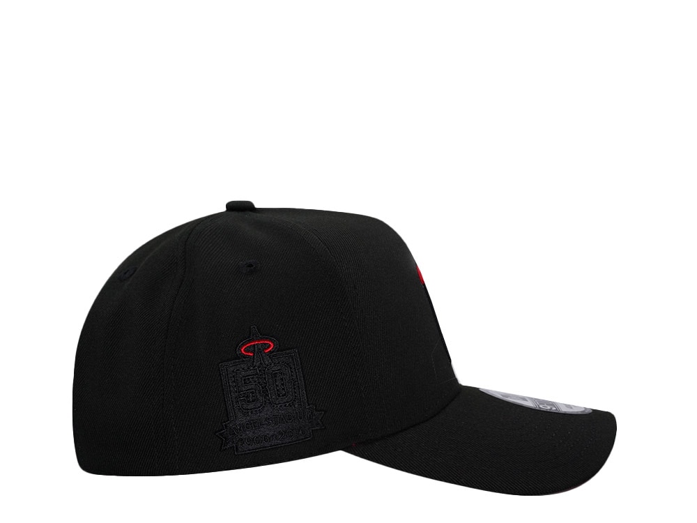 New Era Anaheim Angels 50th Anniversary Black And Red 9Forty A Frame Snapback Cap