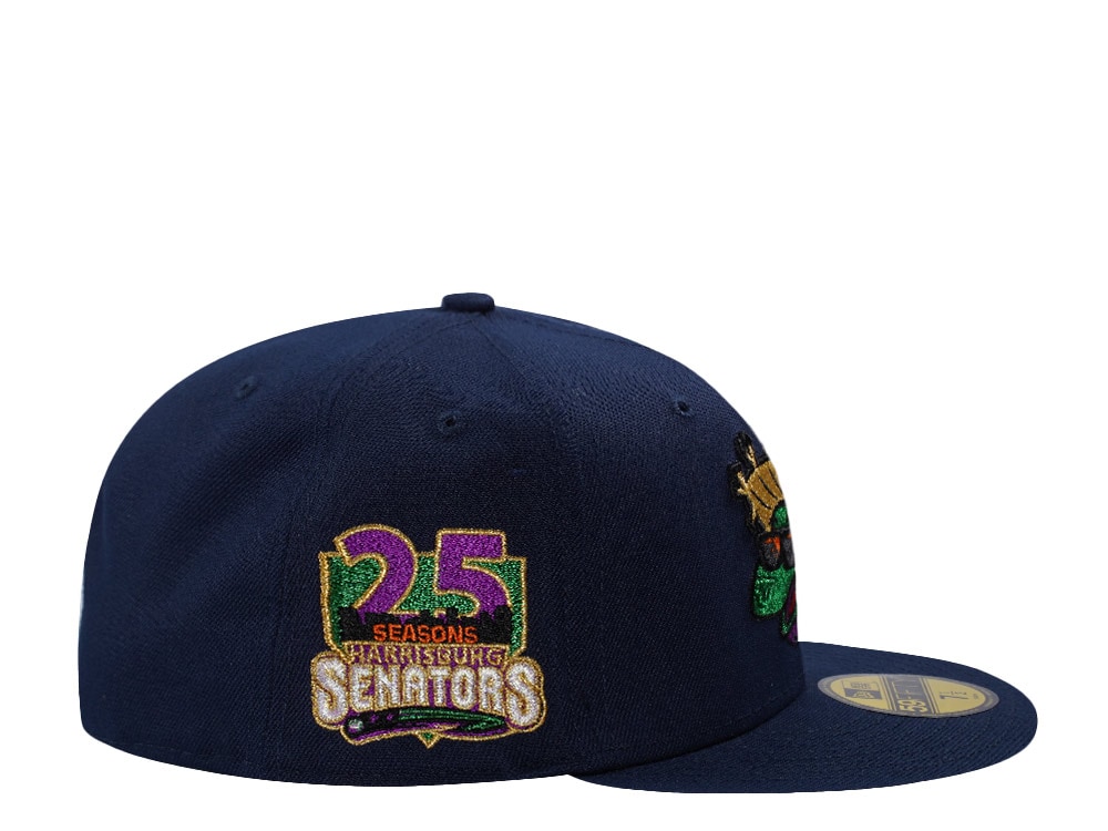 New Era Harrisburg Senators 25th Anniversary Ocean Blue Prime Edition 59Fifty Fitted Cap