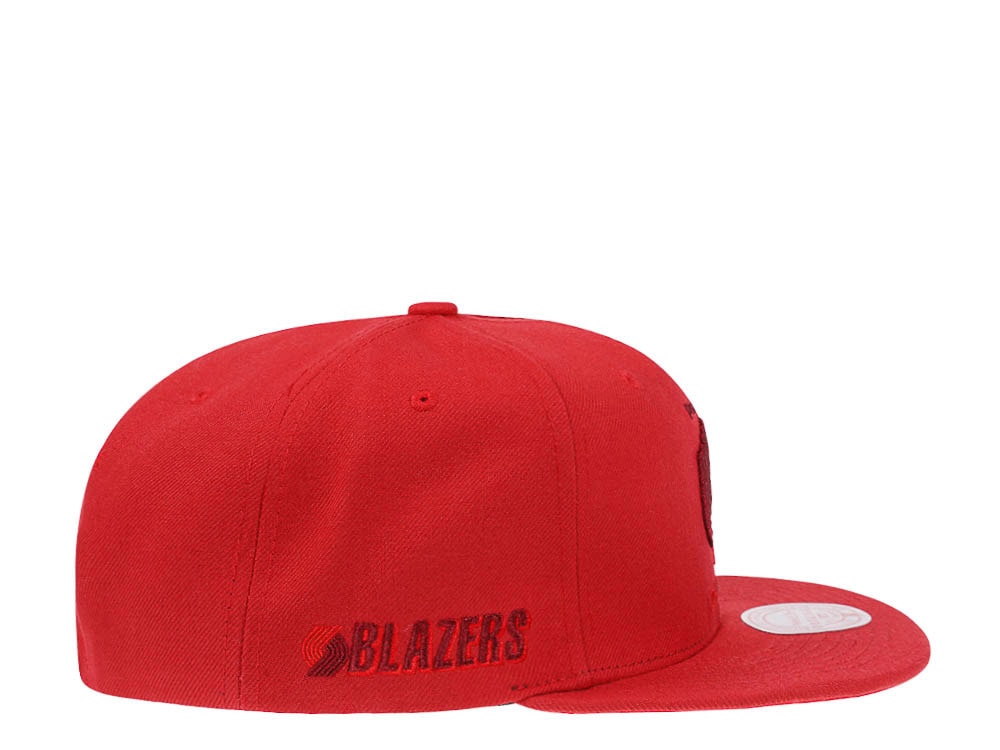 Mitchell & Ness Portland Trail Blazers Red Hardwood Classic Snapback Cap
