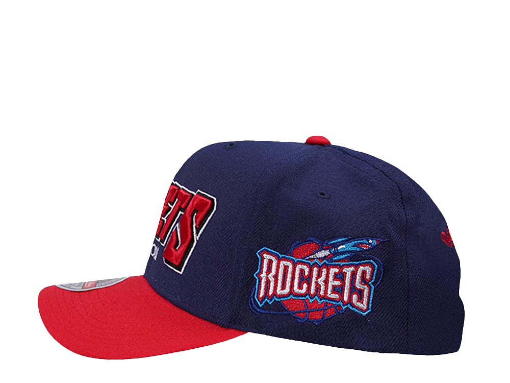 Mitchell & Ness Houston Rockets Shredder Stretch Hardwood Classic Red Flex Snapback Cap