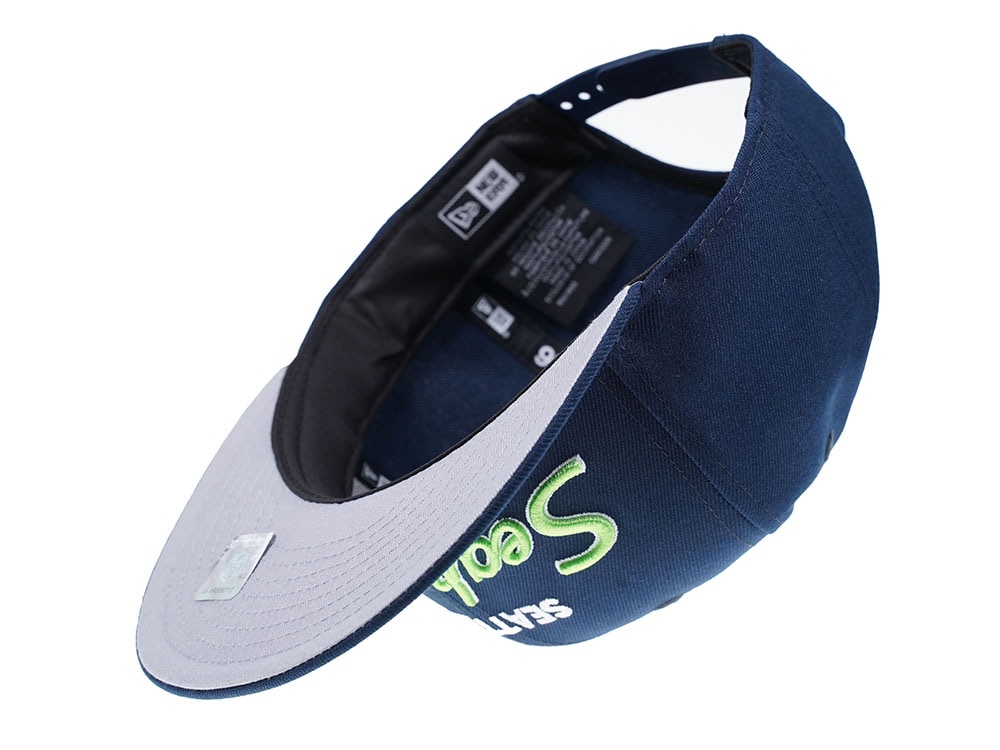 New Era Seattle Seahawks Navy Script Edition 9Fifty Snapback Cap