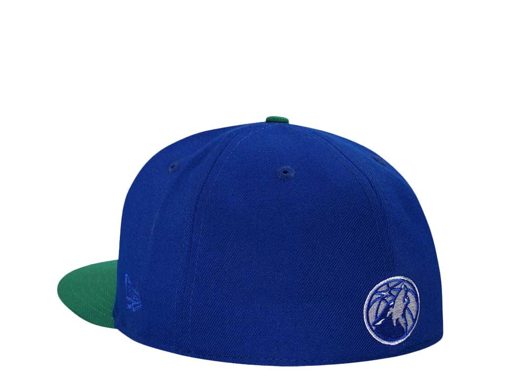 New Era Minnesota Timberwolves Blue Metallic Two Tone Edition 59Fifty Fitted Cap