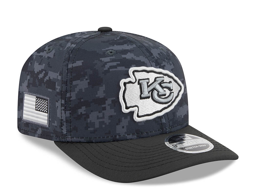 New Era Kansas City Chiefs NFL Salute to Service 2026 Digi Camo Black 9Seventy Stretch Snapback Cap