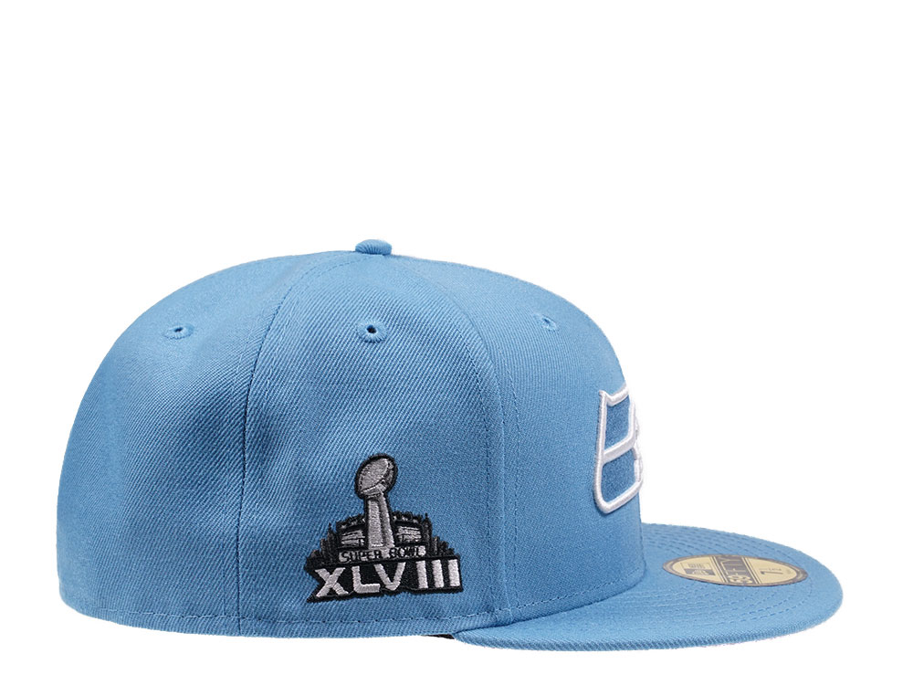 New Era Seattle Seahawks Super Bowl XLVIII Sky Blue Edition 59Fifty Fitted Cap