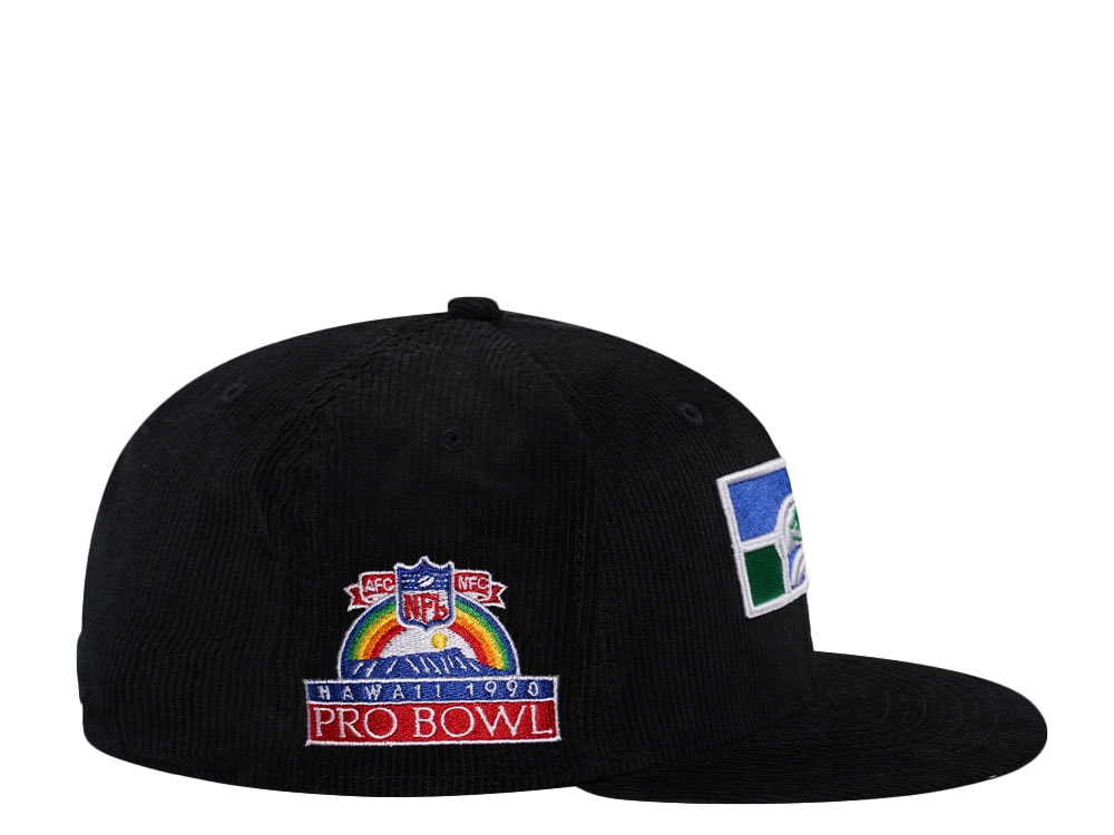 New Era Seattle Seahawks Pro Bowl 1990 Black Corduroy Edition 59Fifty Fitted Cap
