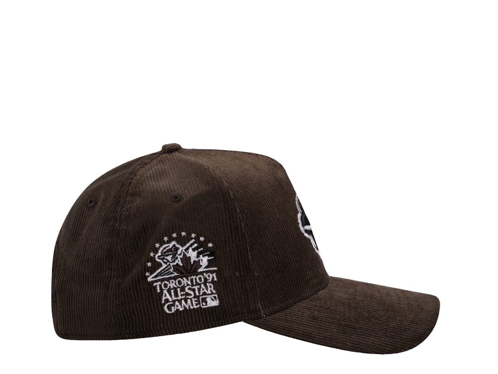 New Era Toronto Blue Jays All Star Game 1991 Walnut Corduroy Prime Edition 9Forty A Frame Snapback Cap