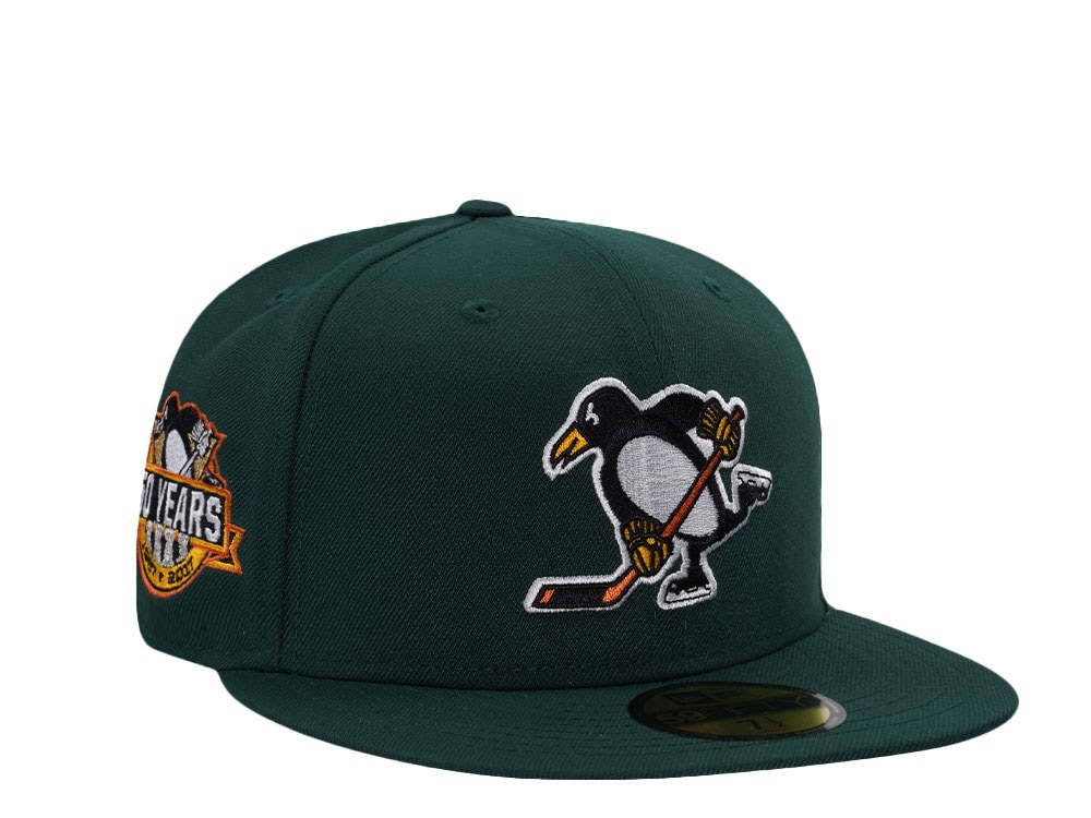 New Era Pittsburgh Penguins 50th Anniversary Dark Green Prime Edition 59Fifty Fitted Cap