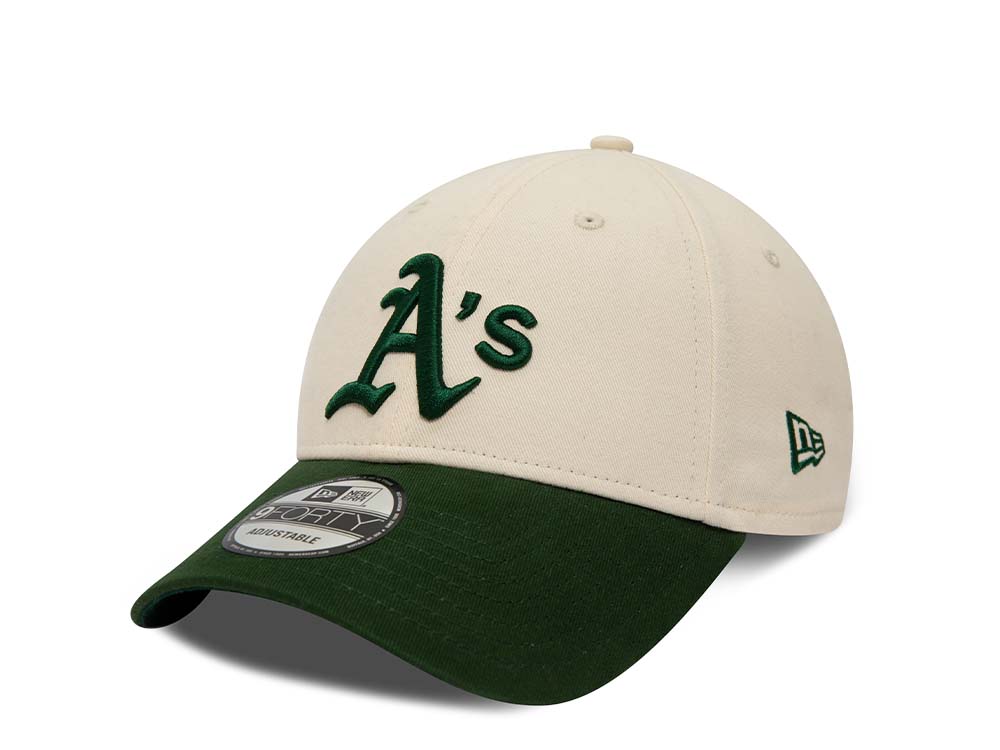 New Era Oakland Athletics Cream Two Tone Edition 9Forty Strapback Cap
