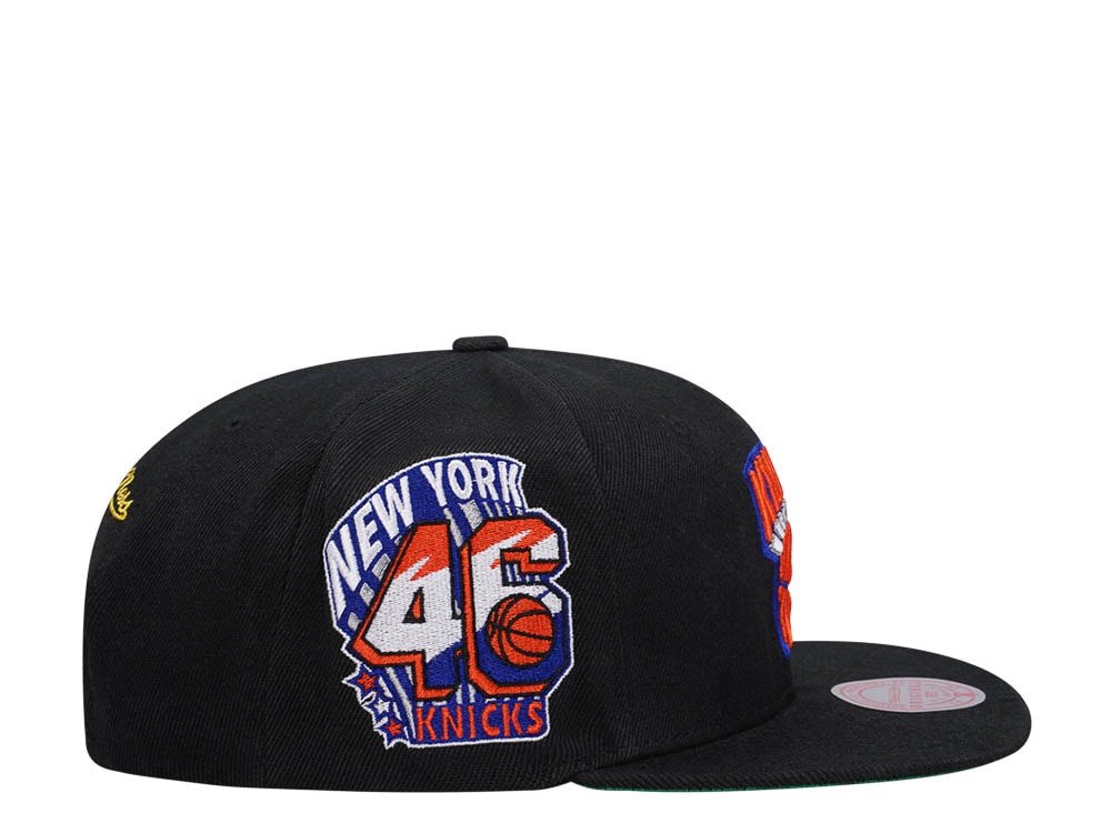 Mitchell & Ness New York Knicks NBA Black Side Jam Throwback Edition Snapback Cap