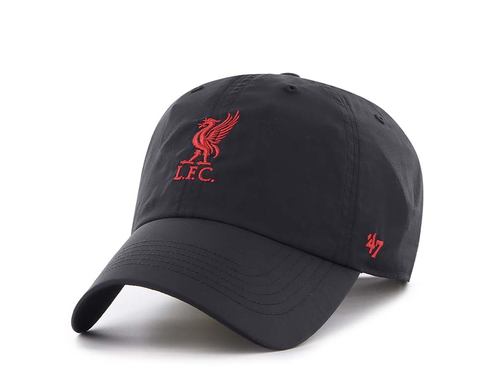 47Brand Liverpool FC Black Brrr Clean Up Strapback Cap