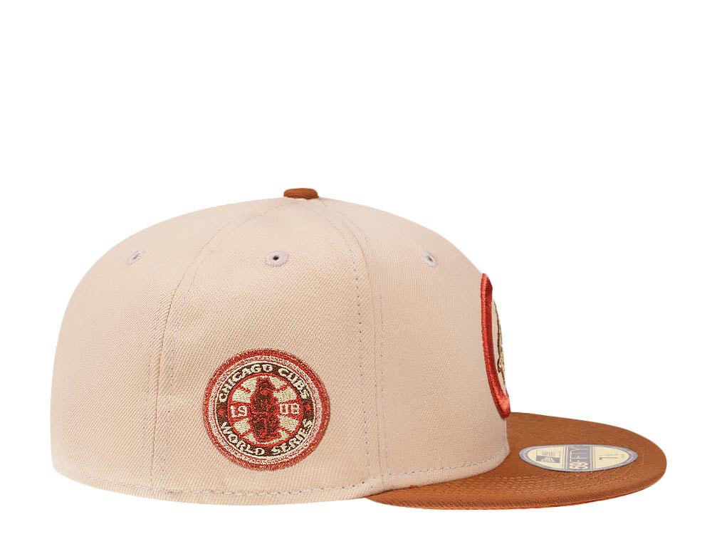 New Era Chicago Cubs World Series 1908 Vintage Brick Two Tone Edition 59Fifty Fitted Cap