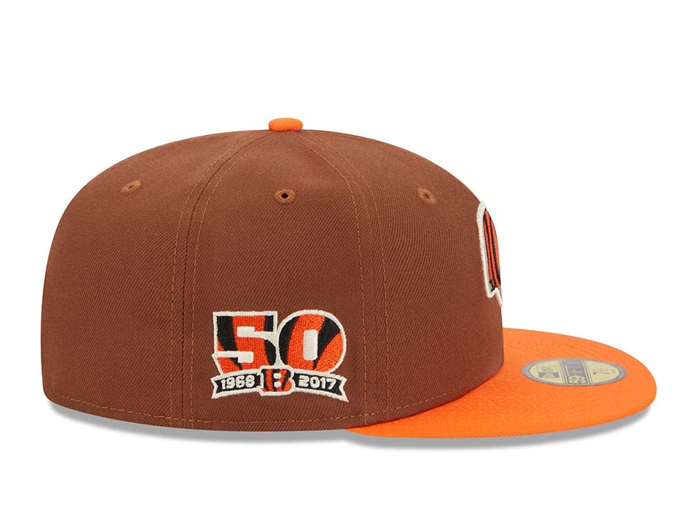 New Era Cincinnati Bengals 50th Anniversary Harvest Two Tone Edition 59Fifty Fitted Cap