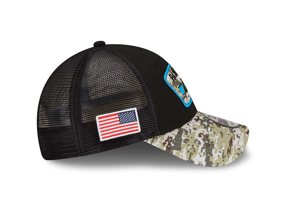 New Era Carolina Panthers Salute to Service 21 9Forty Trucker Snapback Cap