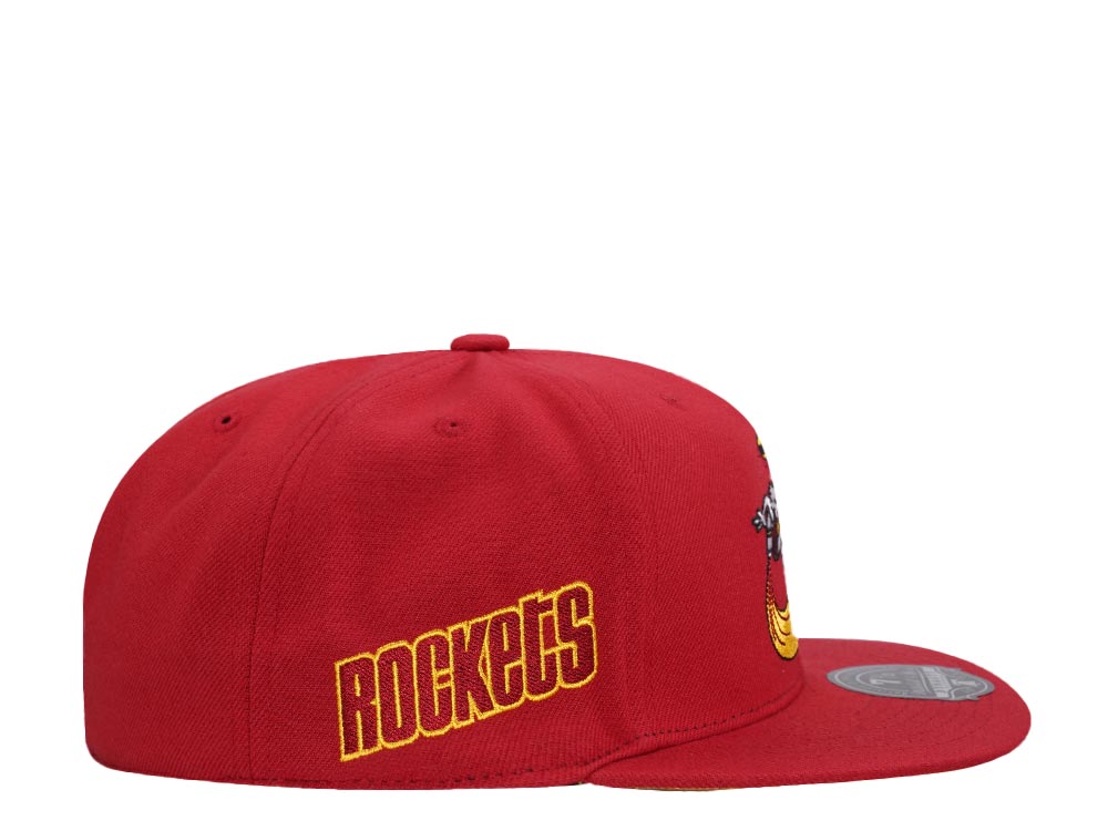 Mitchell & Ness Houston Rockets Logo History Hardwood Classic Dynasty Fitted Cap