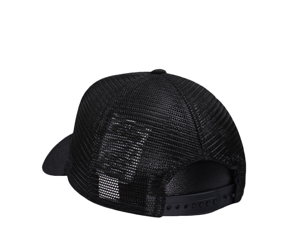 New Era New York Yankees Black and Black A Frame Trucker Kids 9Forty Strapback Cap
