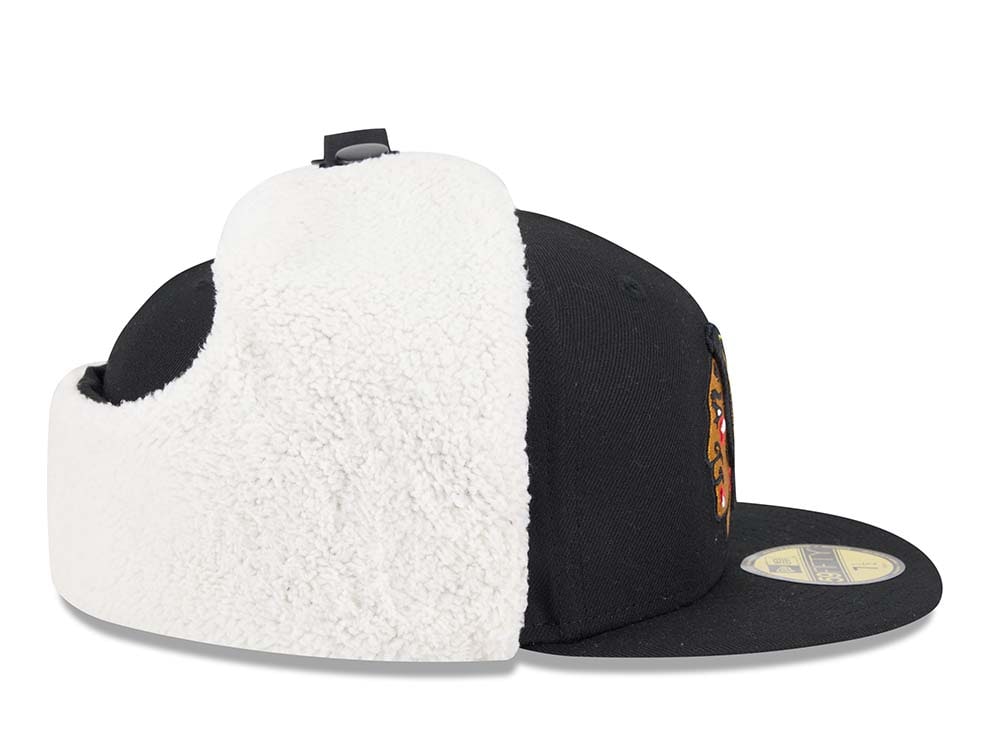 New Era Chicago Blackhawks Classic Black 59Fifty Dogear Fitted Cap