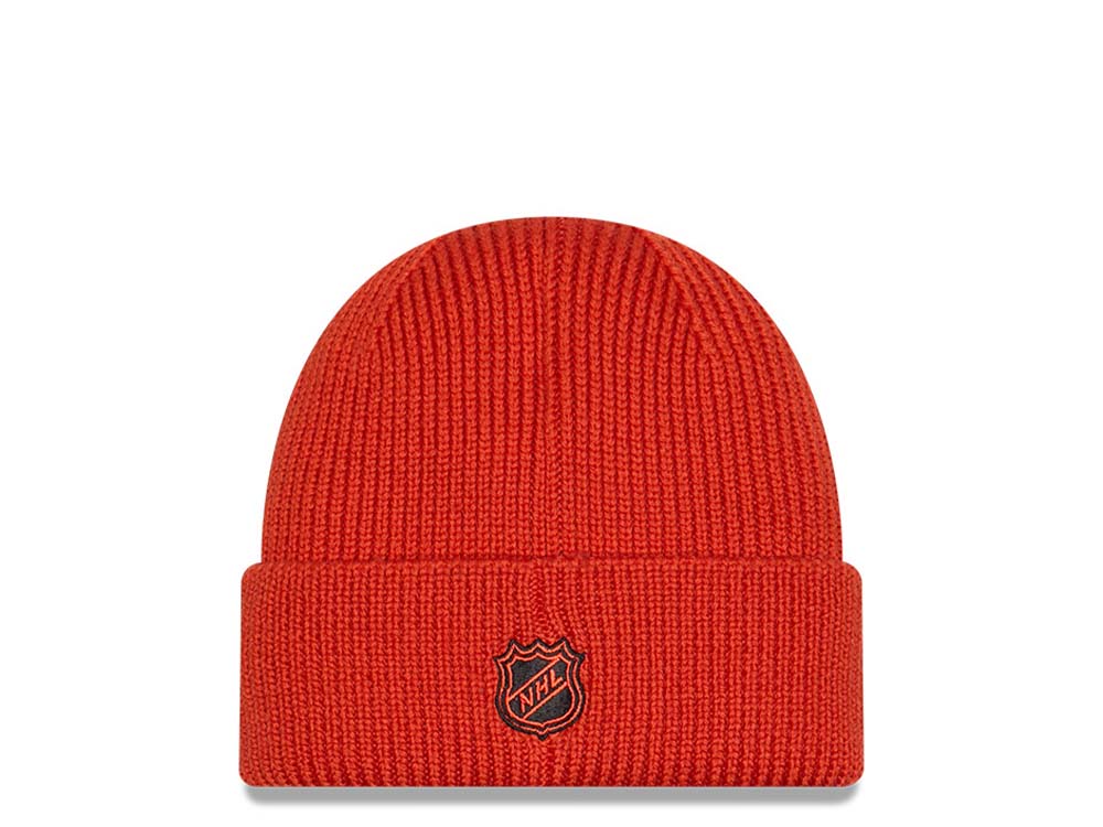 New Era Anaheim Ducks Skull Knit Orange Mütze