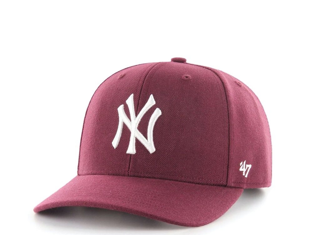 47Brand New York Yankees Cold Zone Classic DP Maroon Snapback Cap