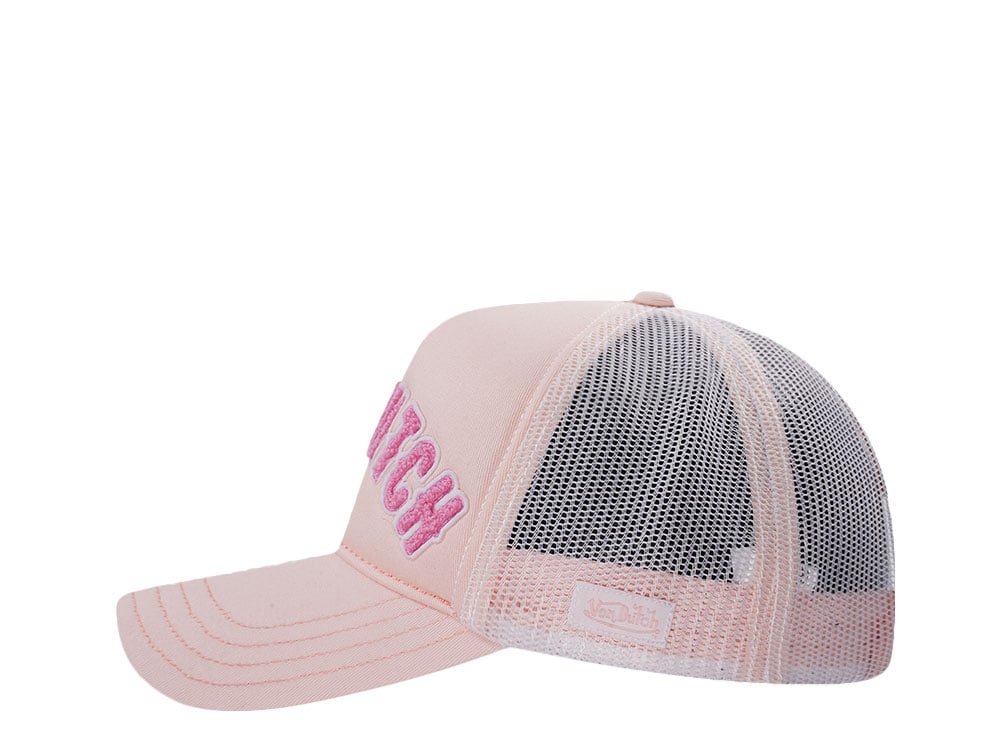 Von Dutch Script Pink Trucker Snapback Cap