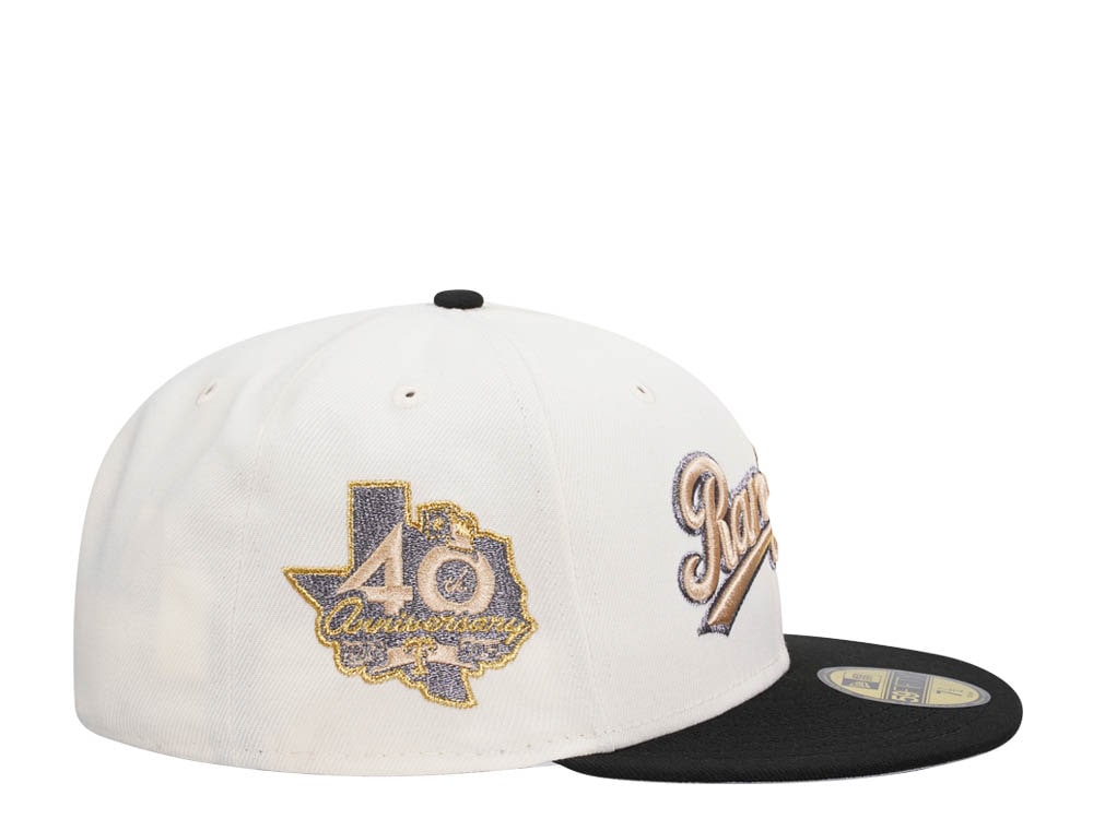 New Era Texas Rangers 40th Anniversary Chrome Pewter Two Tone Edition 59Fifty Fitted Cap
