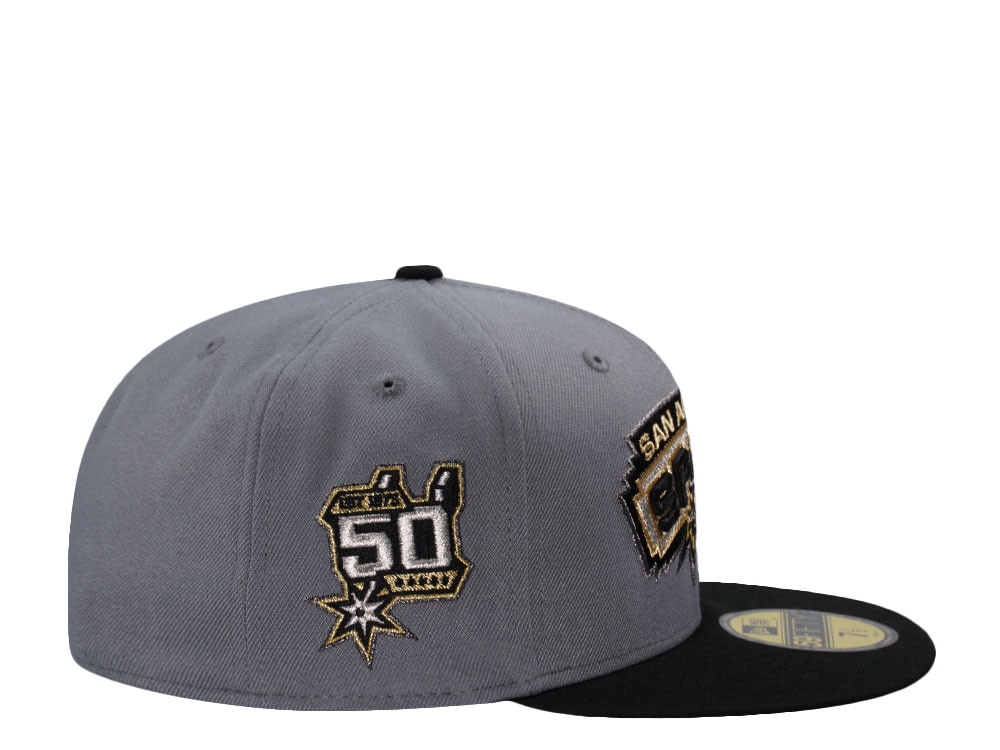 New Era San Antonio Spurs San Antonio Spurs 50th Anniversary Gray Two Tone Edition 59Fifty Fitted Cap