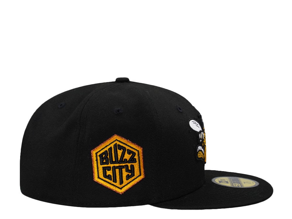 New Era Charlotte Hornets Buzz City Black Prime Edition 59Fifty Fitted Cap