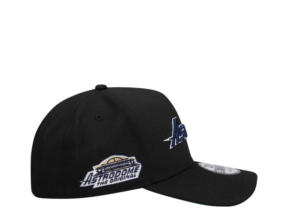 New Era Houston Astros Astrodome Black Throwback Edition 9Forty A Frame Snapback Cap