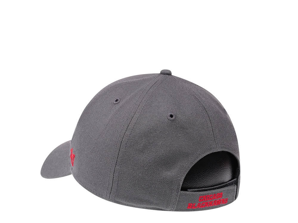 47Brand Chicago Blackhawks Gray Classic Strapback Cap