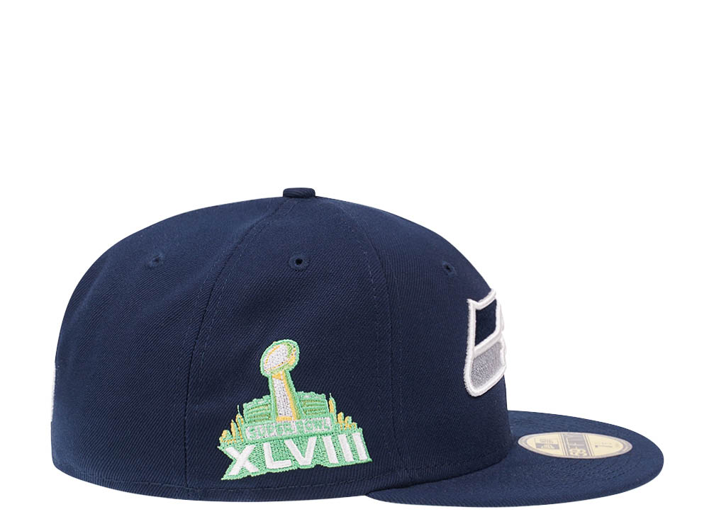 New Era Seattle Seahawks Citruspop Patch Super Bowl XLVIII 59fifty Fitted Cap