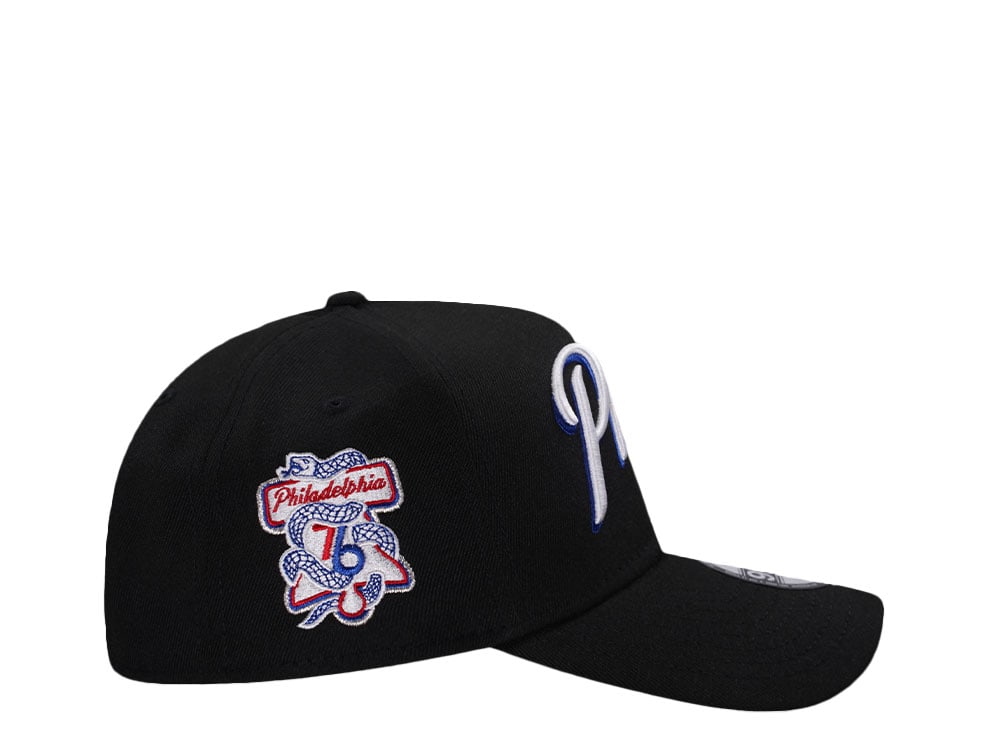 New Era Philadelphia 76ers Black Prime Edition 9Forty A Frame Snapback Cap